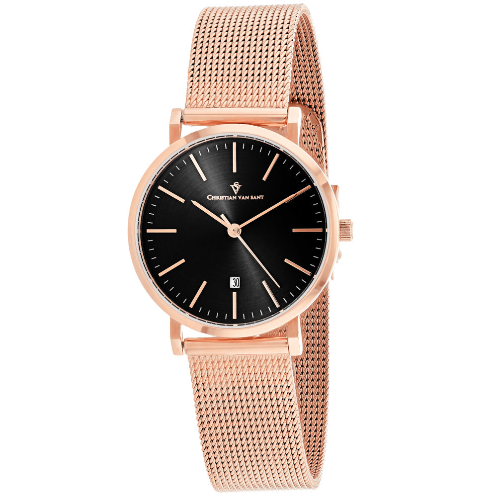 Christian Van Sant Women's Paradigm Black Round 32mm