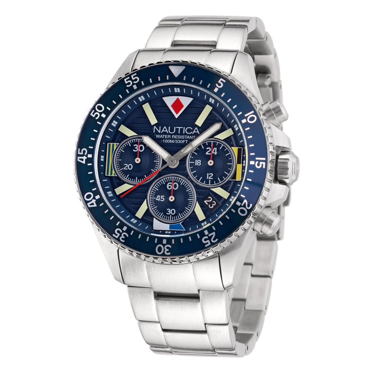 Nautica Westport Recycled Stainless Steel Chronograph Watch