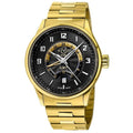 GV2 Men's Giromondo Black Dial Black Calfskin Leather Watch