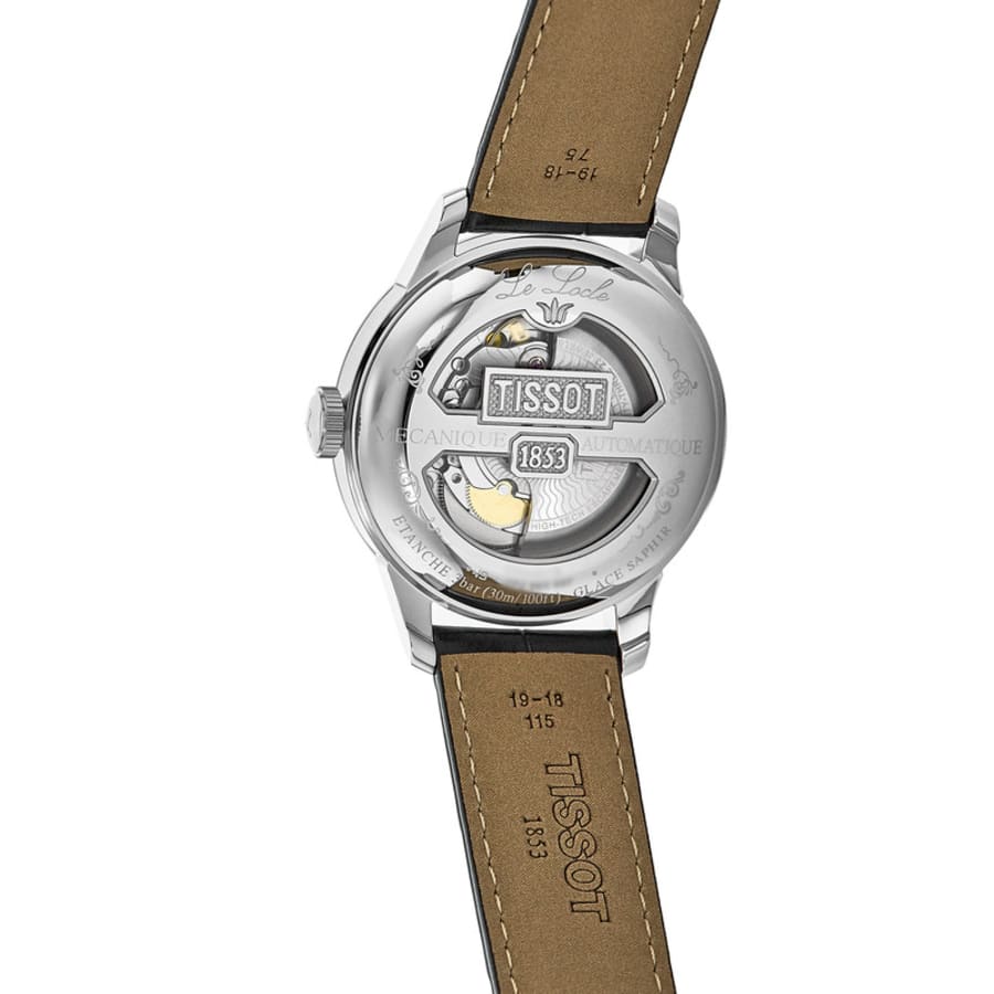 Tissot Le Locle Powermatic 80 Automatic Black Dial Leather Strap Men's Watch T006.407.16.053.00