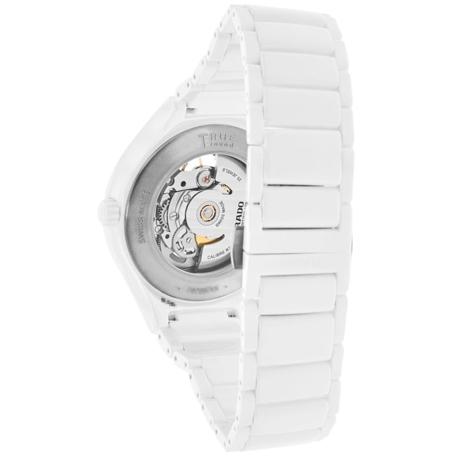 Rado TRUE Round Automatic Open Heart White Dial Ceramic Unisex Watch R27115012