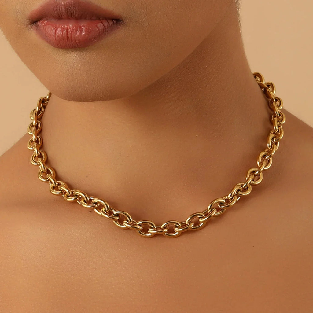 Chunky Rolo Chain Necklace