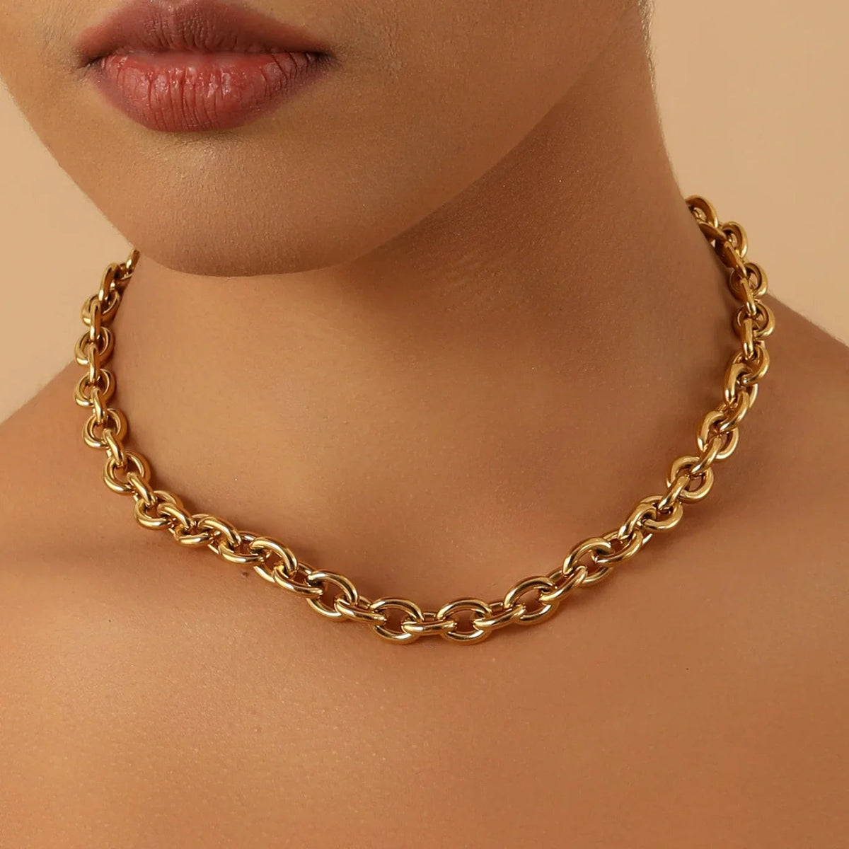 Chunky Rolo Chain Necklace