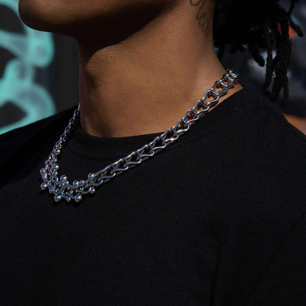 Circular Chain in White Gold
