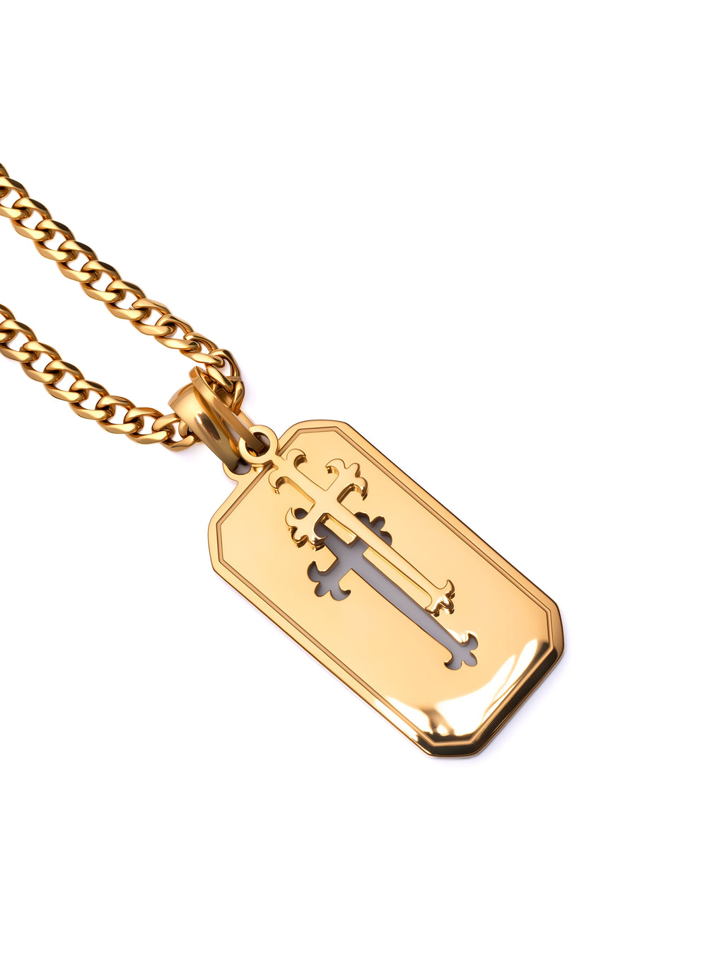 Cross Stack Necklace (Gold)