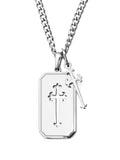 Cross Stack Necklace (Steel)