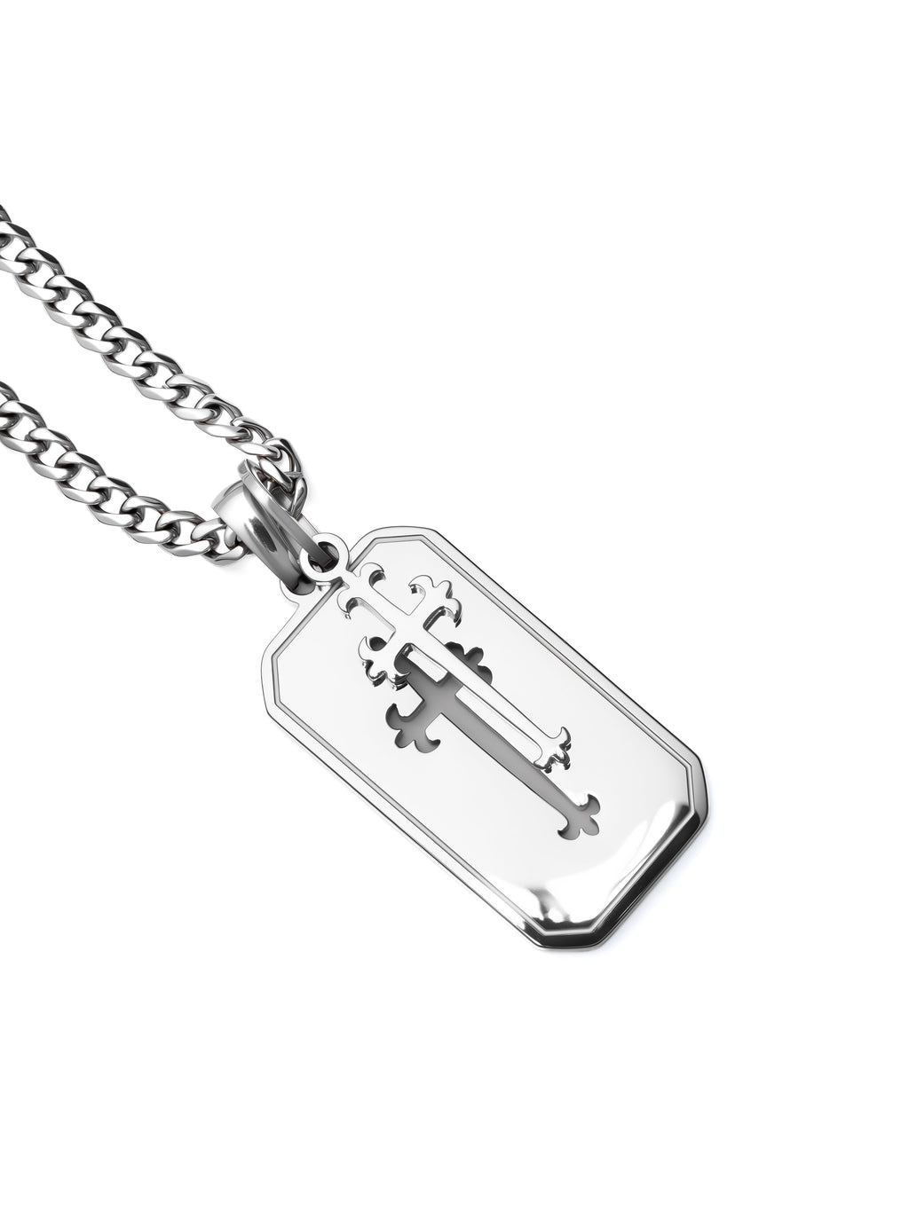 Cross Stack Necklace (Steel)