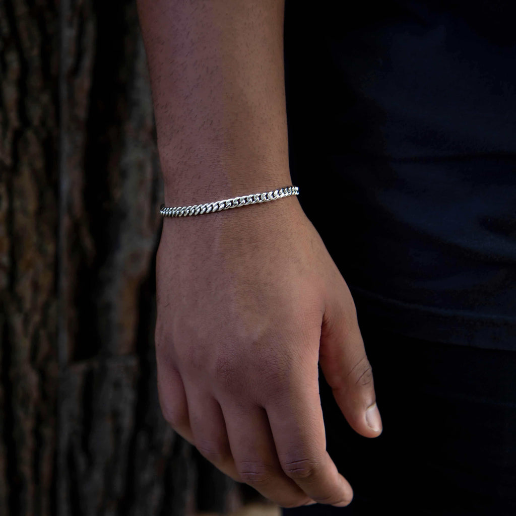 Miami Cuban Chain + Bracelet Bundle in White Gold - 5mm