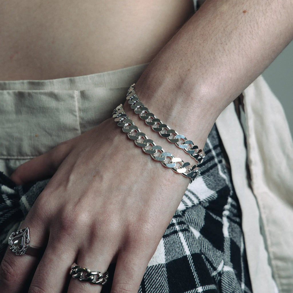 SILVER 6MM CURB BRACELET