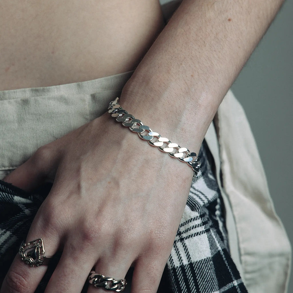 SILVER 6MM CURB BRACELET