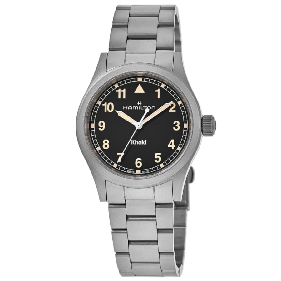 Hamilton Khaki Field Quartz Black Dial Stainless Steel Men's Watch H69401131