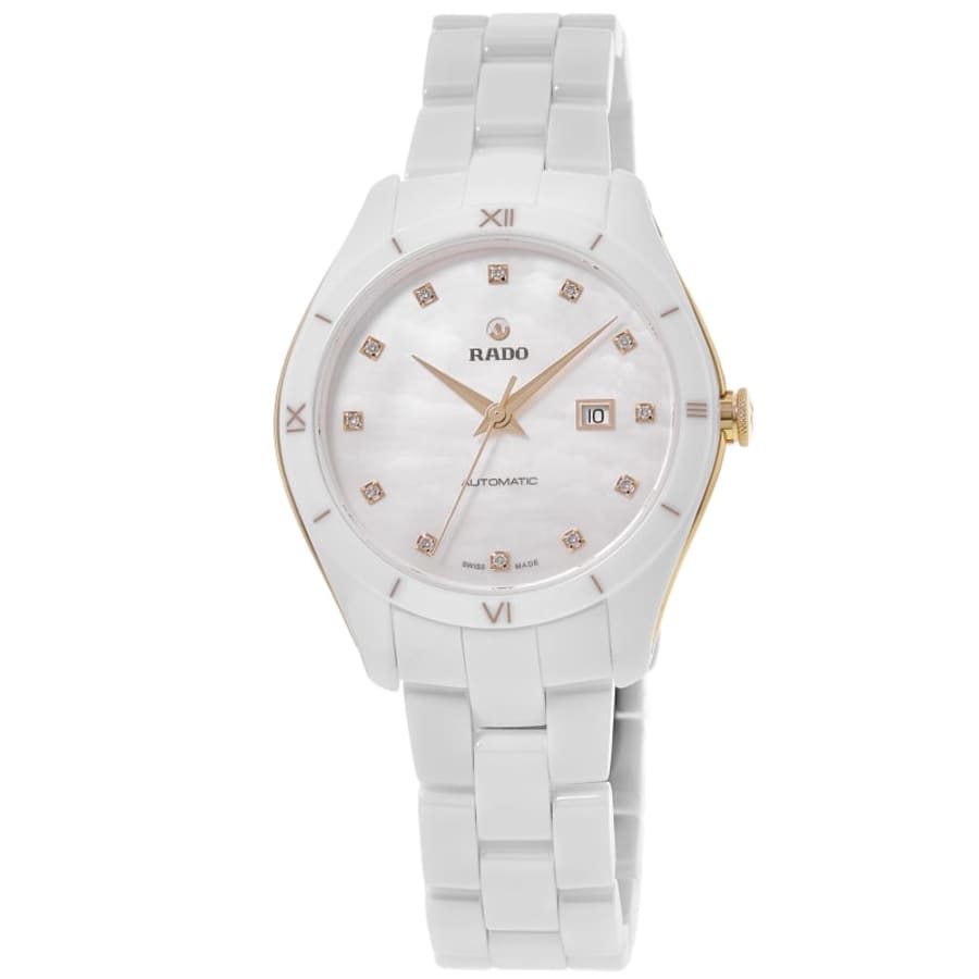 Rado Hyperchrome Diamonds Automatic Mother of Pearl Dial Ceramic Women's Watch R32033902