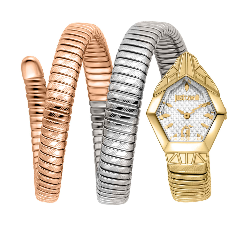 Just Cavalli Women's Snake 316L Stainless Steel Watch