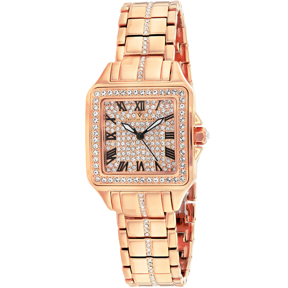Christian Van Sant Women's Splendeur Rose gold Square 41mm