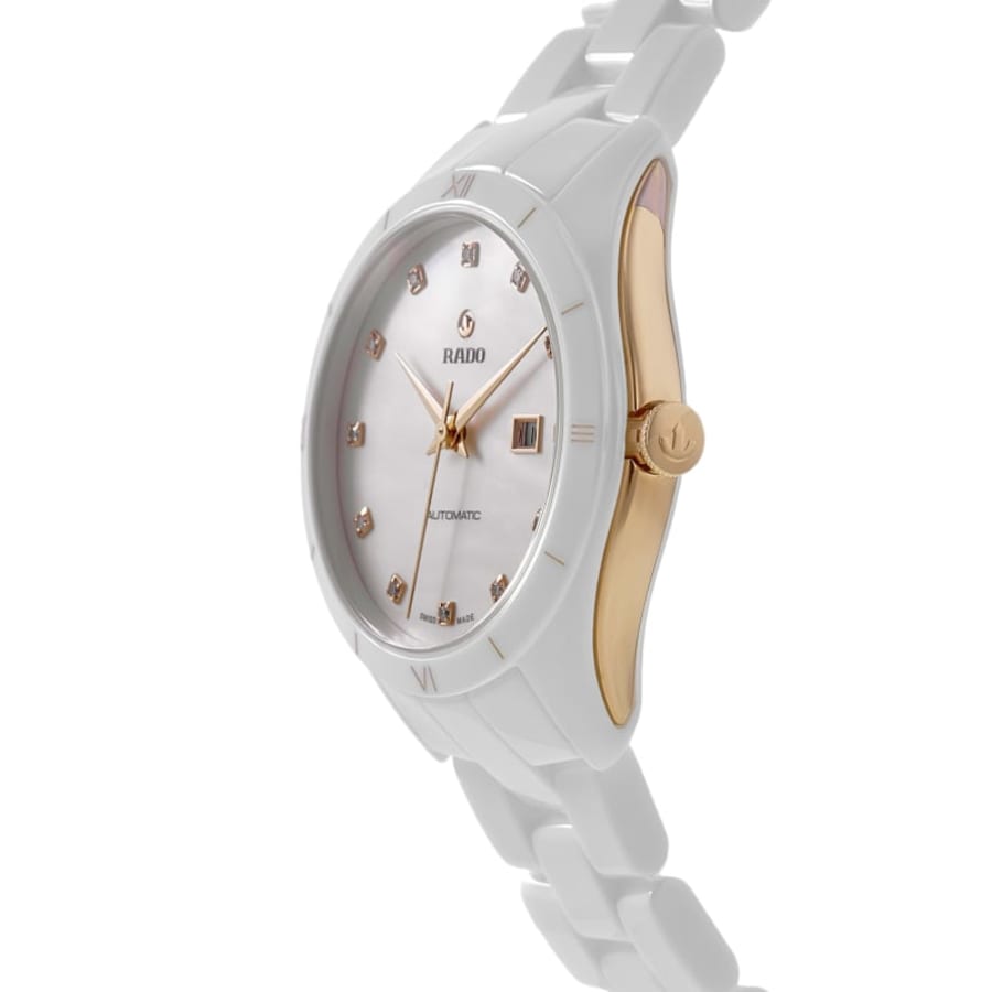 Rado Hyperchrome Diamonds Automatic Mother of Pearl Dial Ceramic Women's Watch R32033902