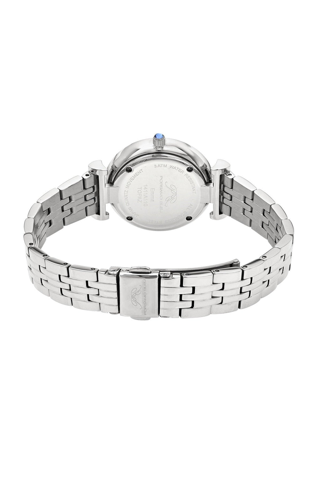 Porsamo Bleu Women's Emma Stainless Steel Silver Tone Sunray Dial Watch 1411AEMS