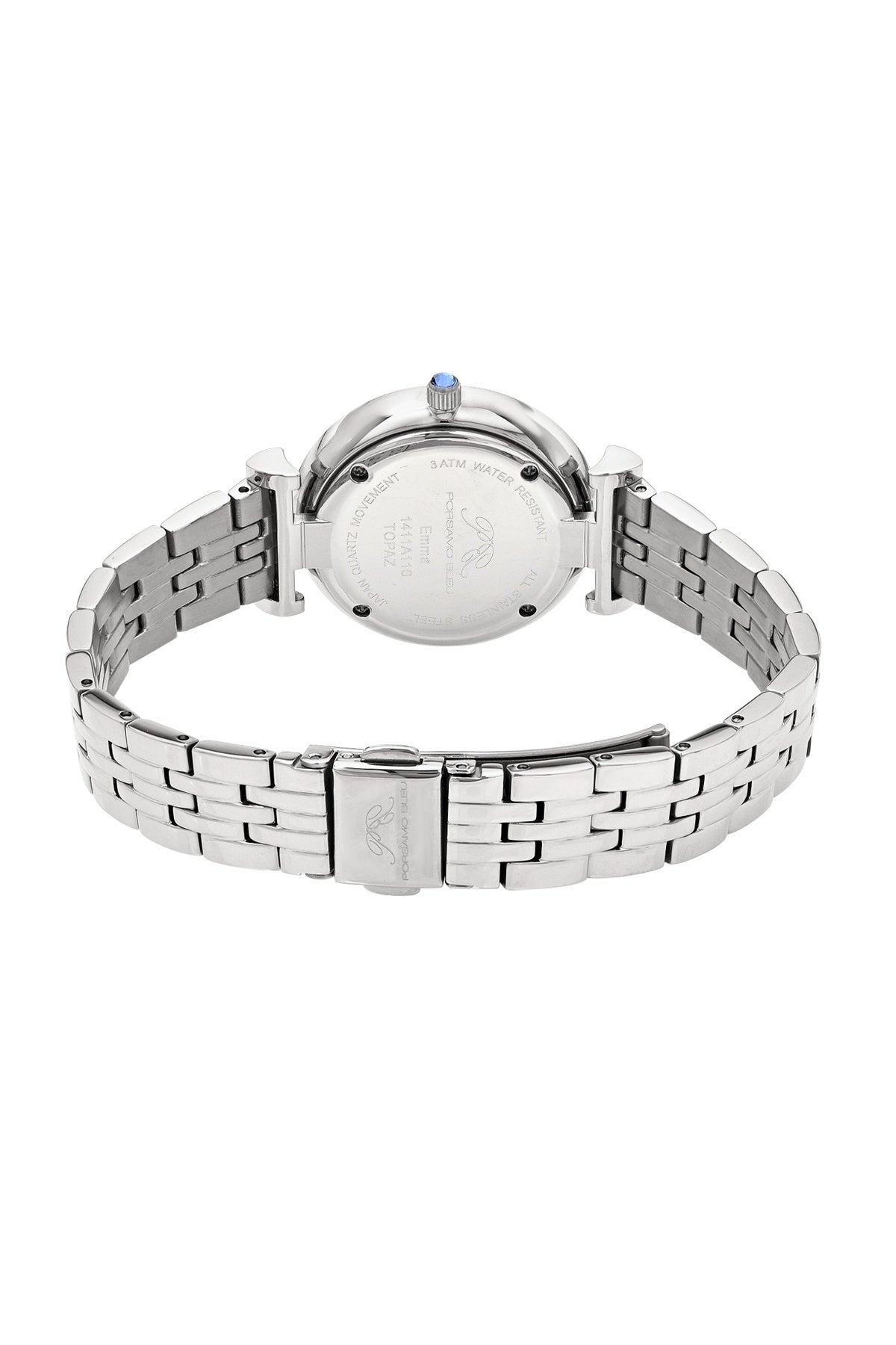 Porsamo Bleu Women's Emma Stainless Steel Silver Tone Sunray Dial Watch 1411AEMS