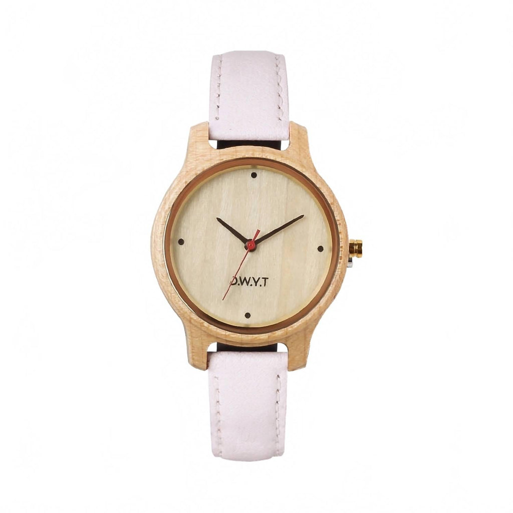Women's Aquila Watch Apple Leather Band In White