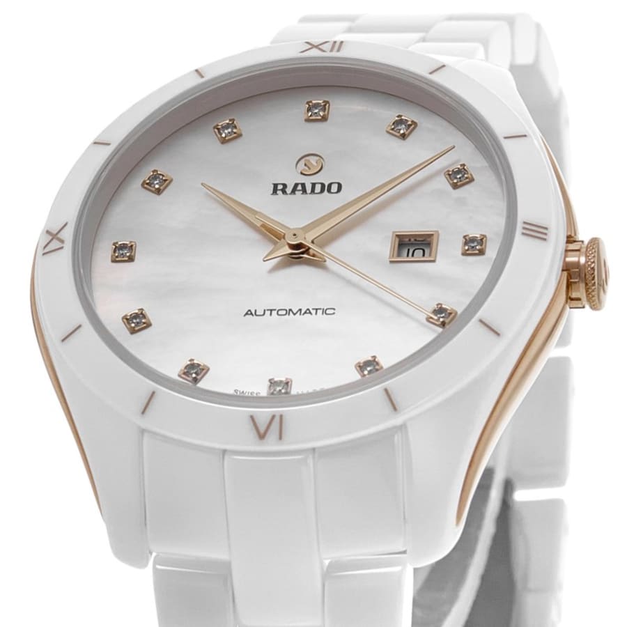 Rado Hyperchrome Diamonds Automatic Mother of Pearl Dial Ceramic Women's Watch R32033902