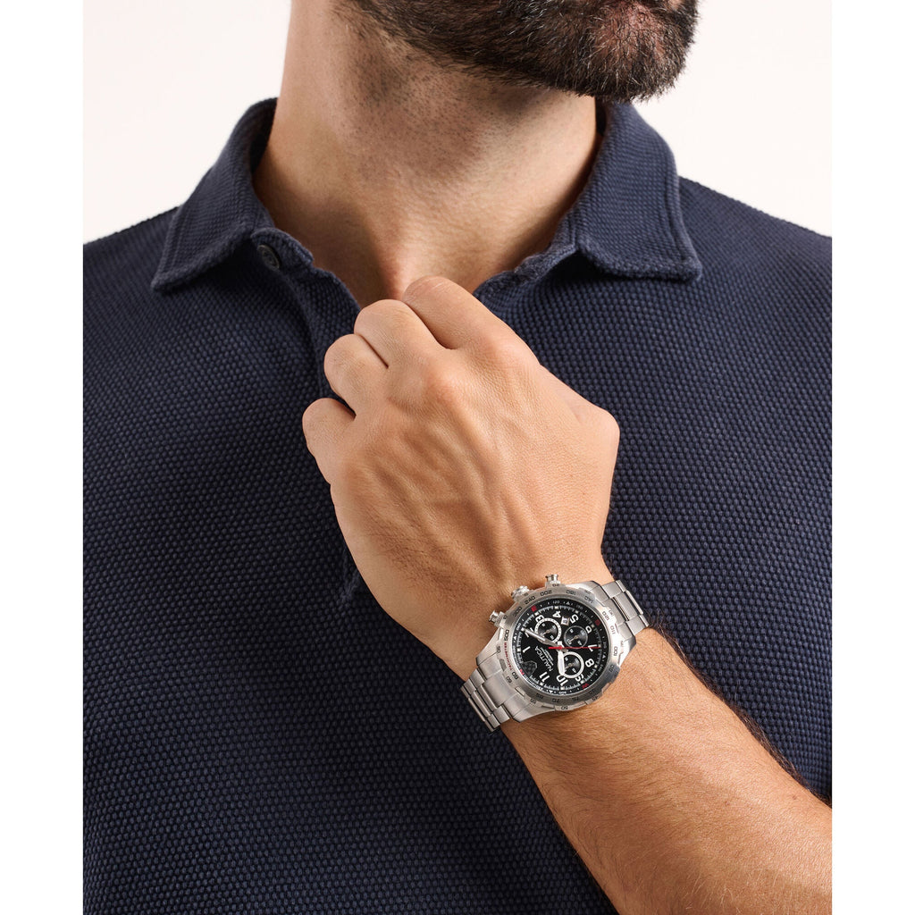 Nautica Nst Chronograph Recycled Stainless Steel And Silicone Watch Set