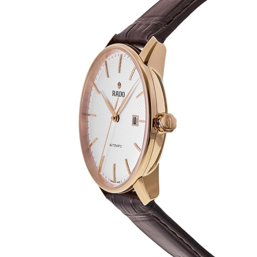 Rado Coupole XL Automatic 41mm White Dial Leather Strap Men's Watch R22877025