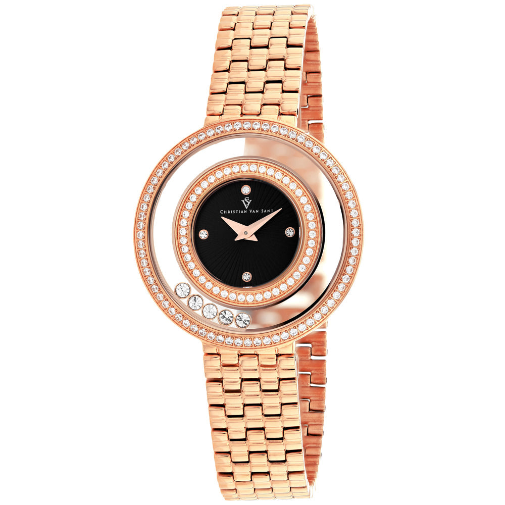Christian Van Sant Women's Gracieuse Black Round 34mm