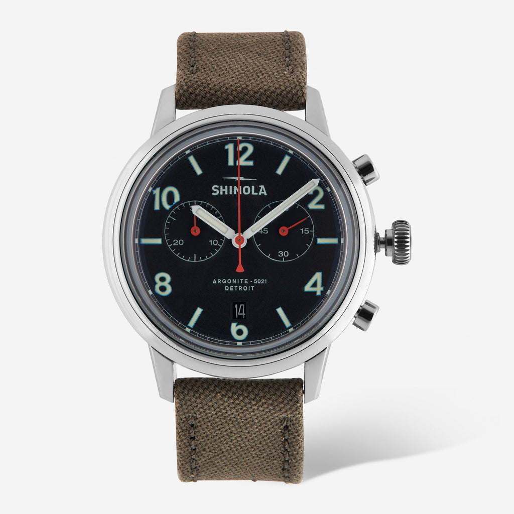 SHINOLA Detroit Men's The Traveler S0120245782 2 Eye Chronograph Watch
