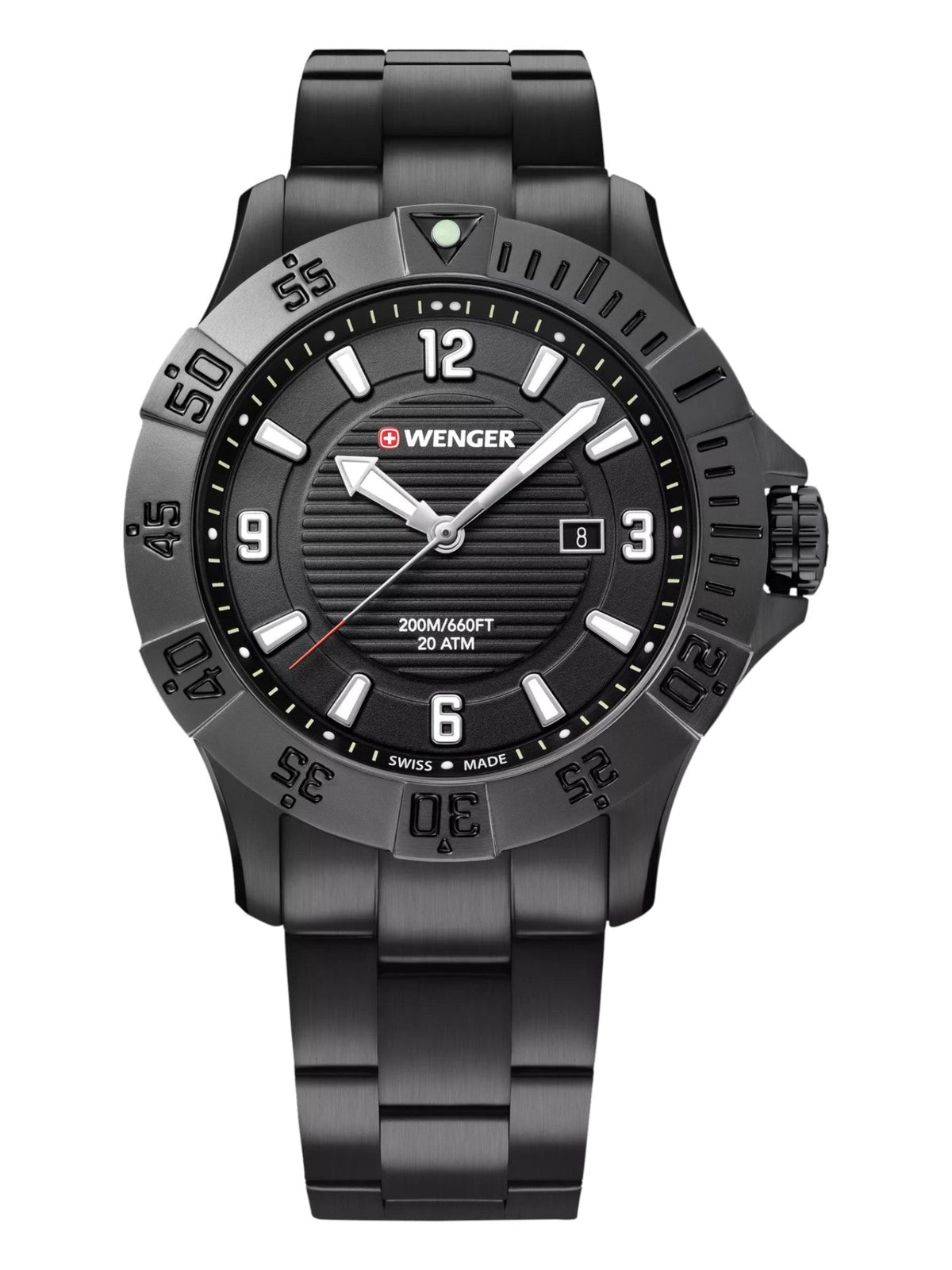 Wenger Swiss Army Men's 01.0641.135 Seaforce Black Dial Watch 43 mm