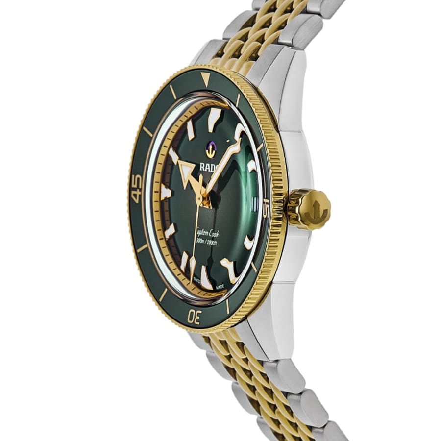 Rado Captain Cook Automatic 39mm Green Dial Two-Tone Stainless Steel Men's Watch R32225313