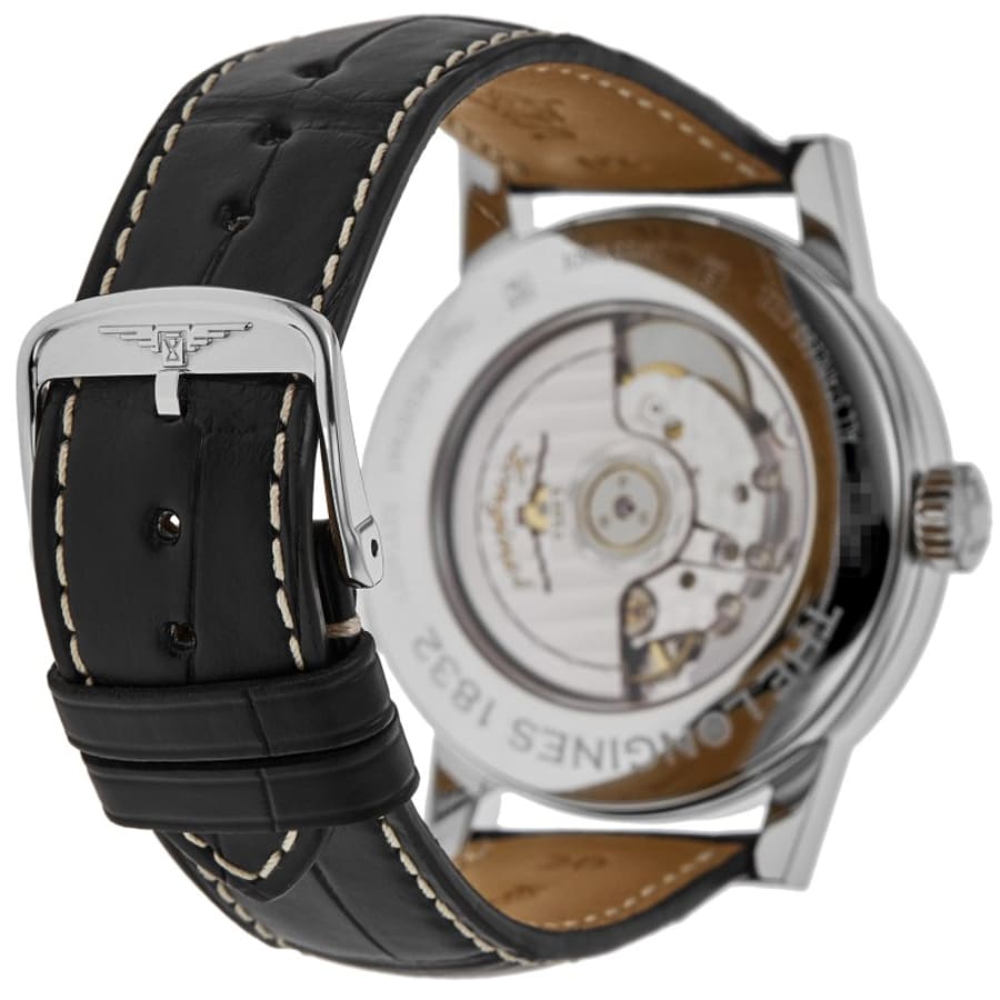 Longines Heritage 1832 Automatic Black Dial Leather Strap Men's Watch L4.827.4.52.0