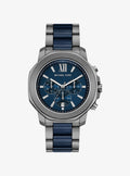 Oversized Prescott Gunmetal and Ceramic Watch