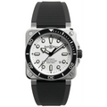 Bell & Ross BR 03 Automatic Diver White Dial Black Rubber Strap Men's Watch BR03A-D-WH-ST/SRB