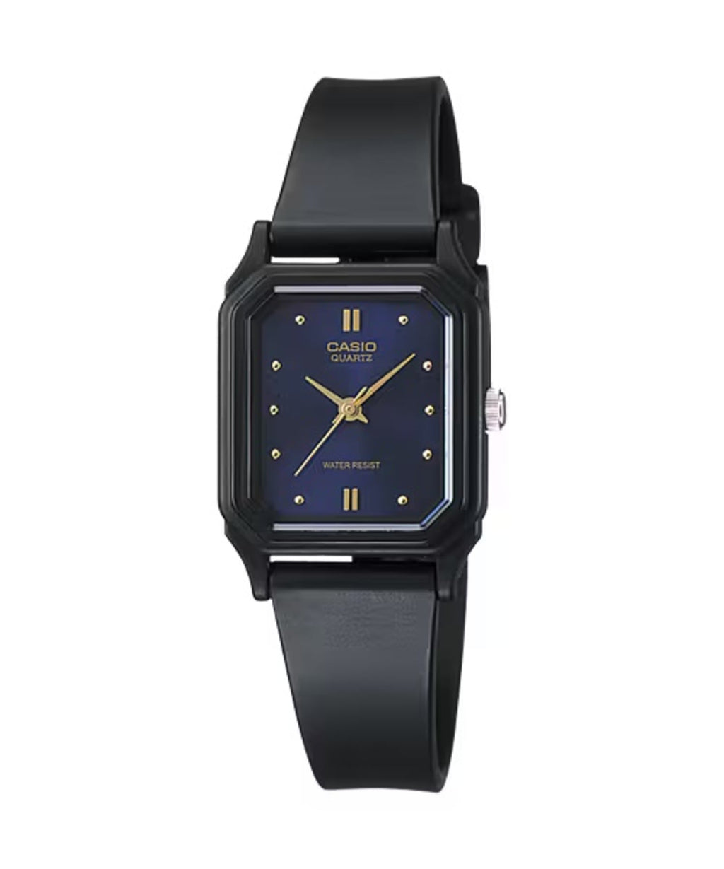 Casio Women’s Black Watch with Blue Dial - LQ-142E-2A