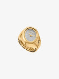 Maude Pavé Gold-Tone Ring Watch