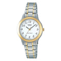 Casio Women’s Two-Tone Gold & Silver Analog Watch with White Dial - LTP-1128G-7B