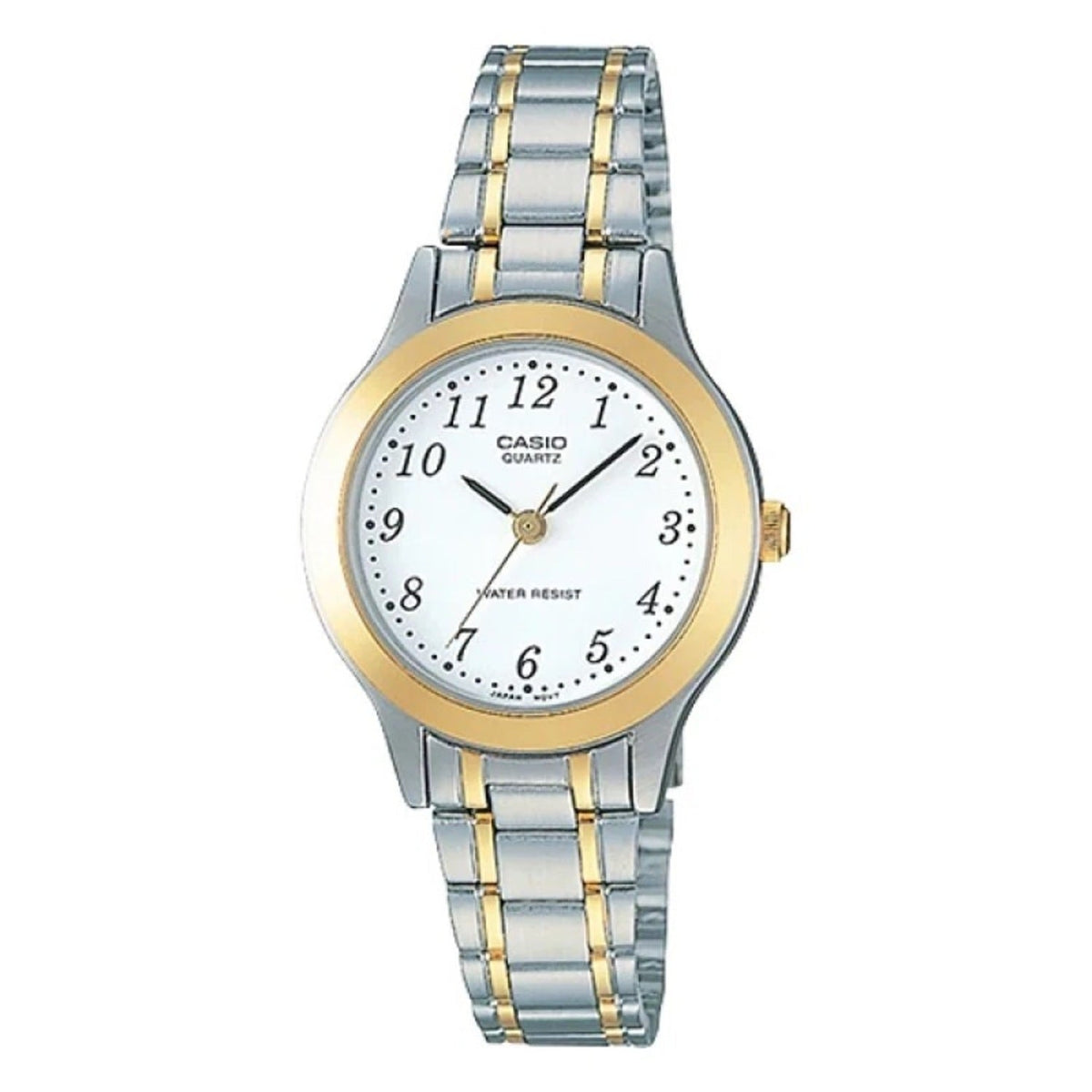 Casio Women’s Two-Tone Gold & Silver Analog Watch with White Dial - LTP-1128G-7B