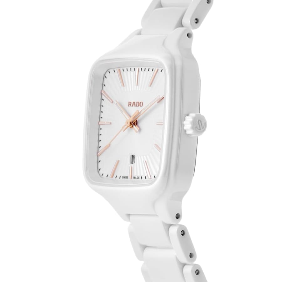 Rado TRUE Square White Dial Ceramic Women's Watch R27072012
