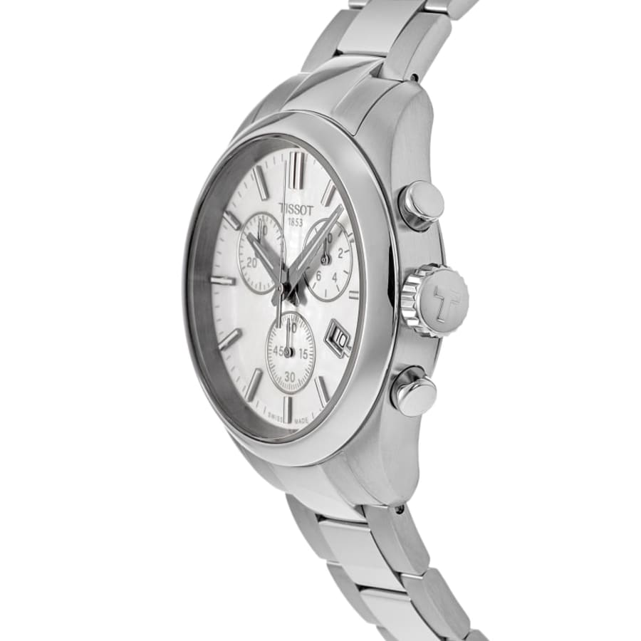 Tissot PR100 Chronograph 36mm Mother of Pearl Dial Stainless Steel Women's Watch T150.217.11.111.00