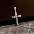 Diamond Cross Pendant in Rose Gold