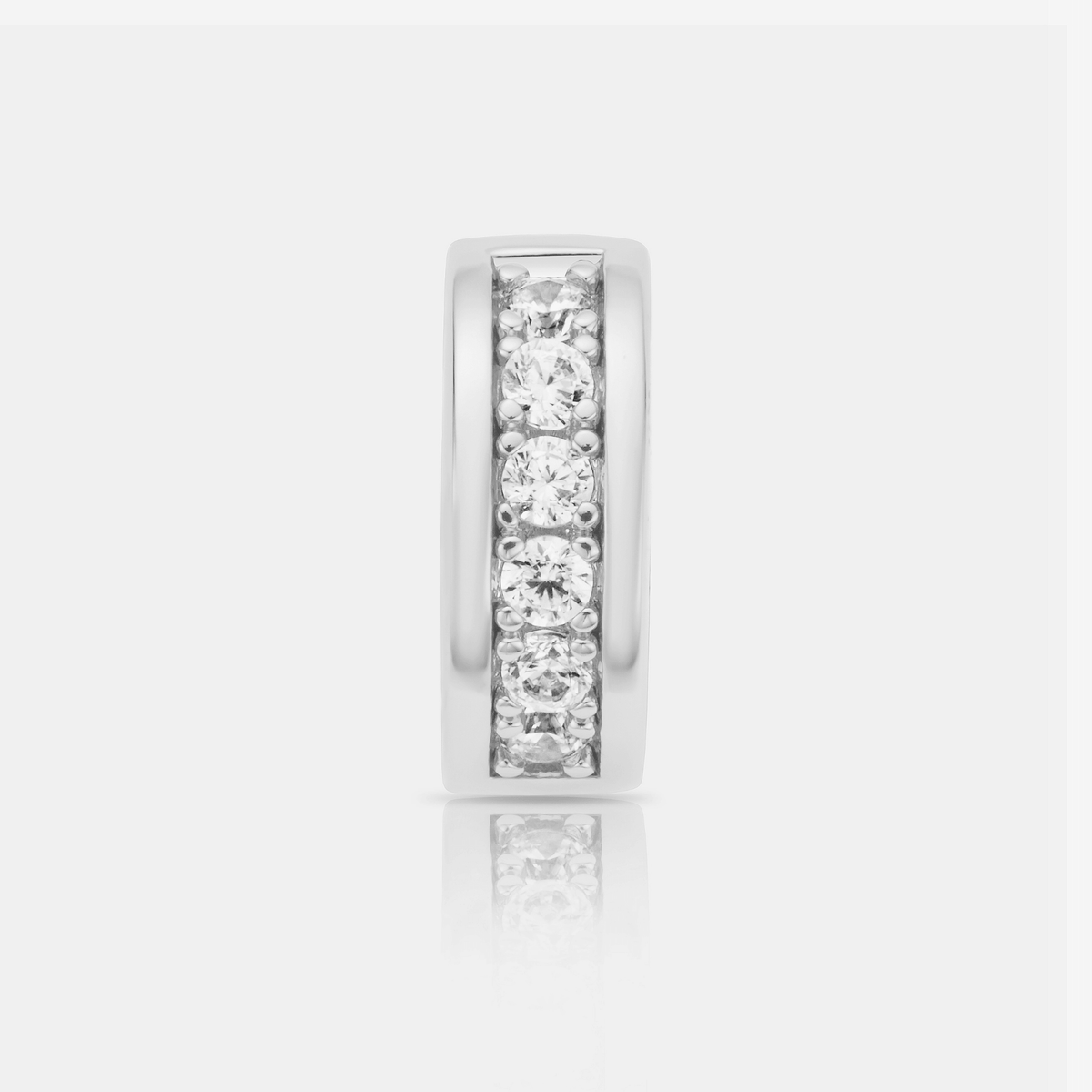 Diamond Hoop Earring (Silver)