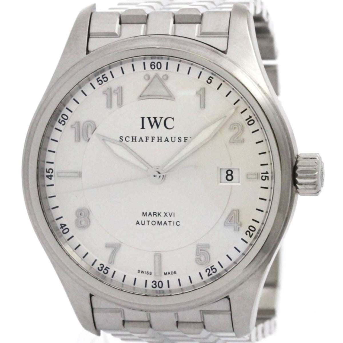 Iwc Pilot Watch Stainless Steel Wristwatch (Pre-Owned)