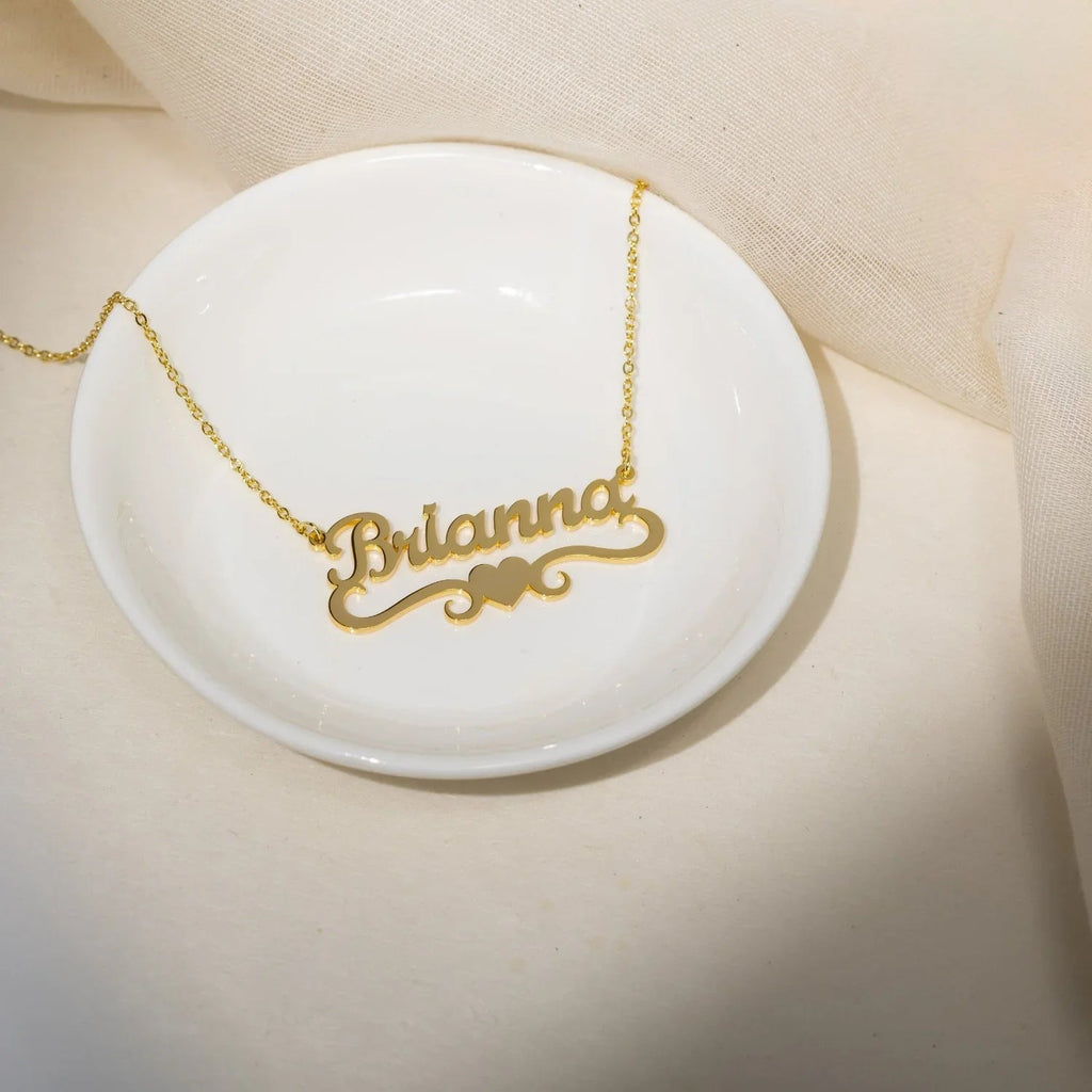 Kids Love Heart Name Necklace