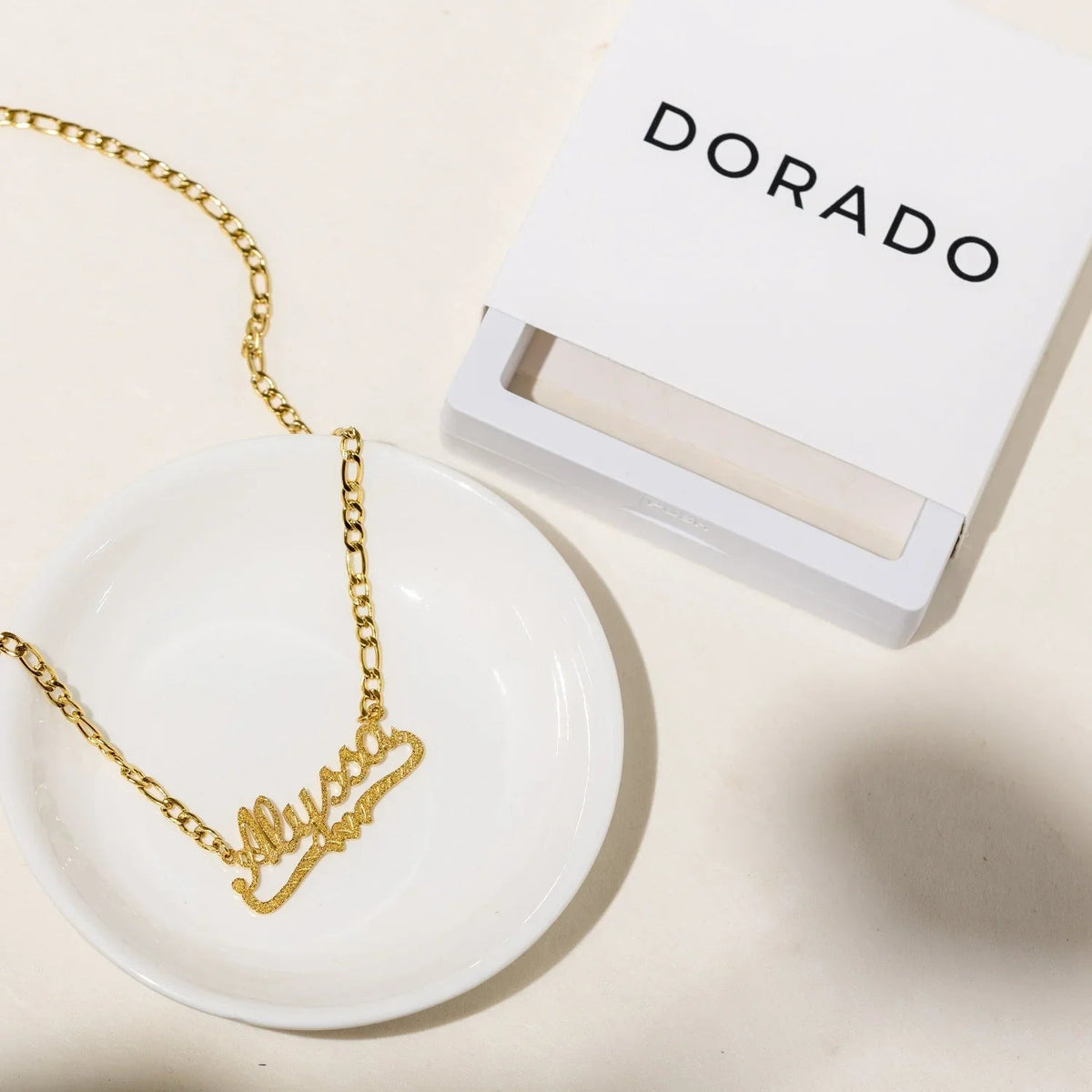 Diamond Cut Heart Name Necklace