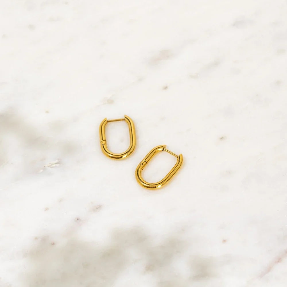 Paper Clip Hoop Earrings