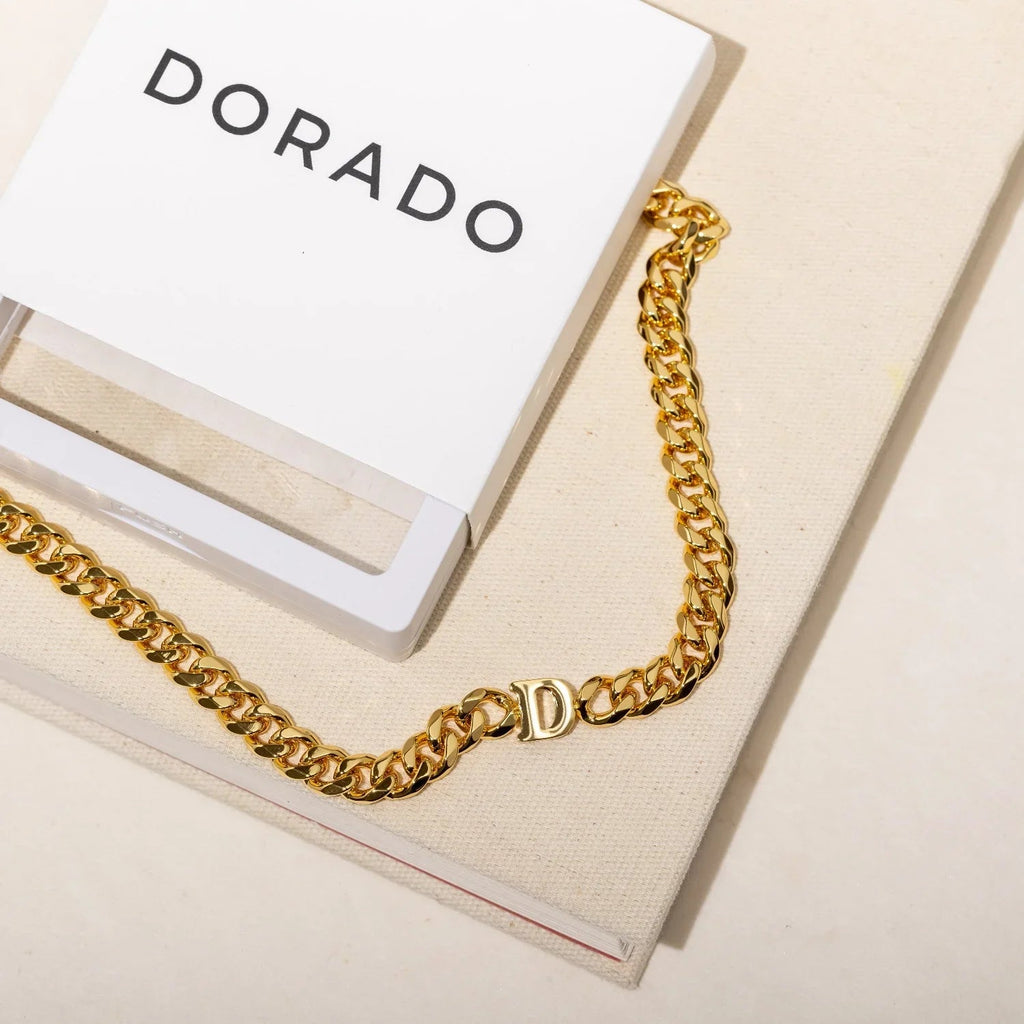 Kids Letter Choker w/ XL Cuban Chain