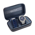 Nautica Tin Can Bay Stainless Steel And Silicone Watch Box Set