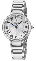 GV2 Rome Brillante Women's Diamond 316L Stainless Steel Case,Silver Dial, 316L Stainless Steel Watch