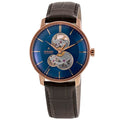 Rado Coupole Automatic Open Heart Blue Dial Leather Strap Men's Watch R22895215