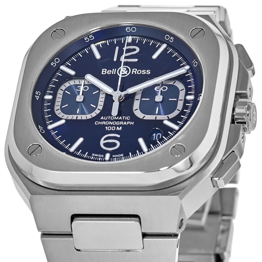 Bell & Ross BR 05 Chronograph 42mm Automatic Blue Dial Stainless Steel Men's Watch BR05C-BLU-ST/SST