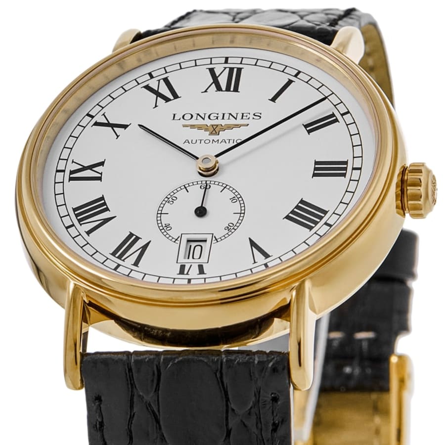 Longines Presence Automatic White Dial Leather Strap Men's Watch L4.904.2.11.2
